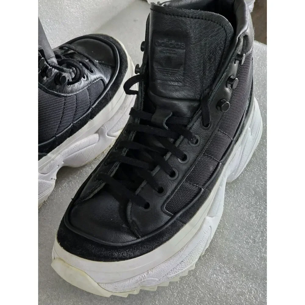 Adidas Originals Women's Black White Kiellor Xtra Leather High Top Sneakers 8
